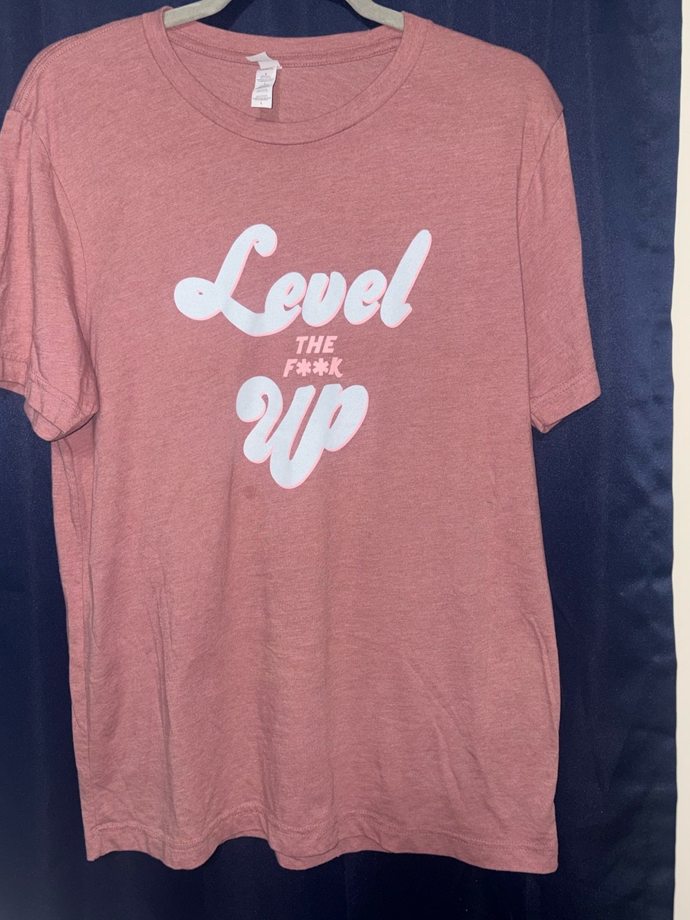 Level the F**k Up : Graphic Tee in Dusty Rose